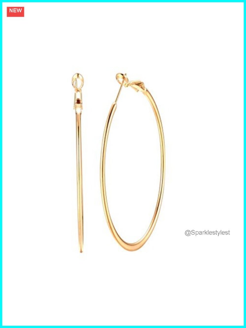 70mm Large Hoop Earrings Stainless Steel Hinged Round Circle Hoops Women